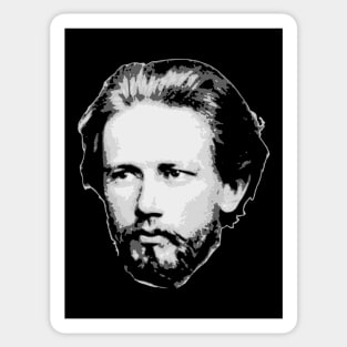 Pyotr Ilyich Tchaikovsky Black and White Sticker